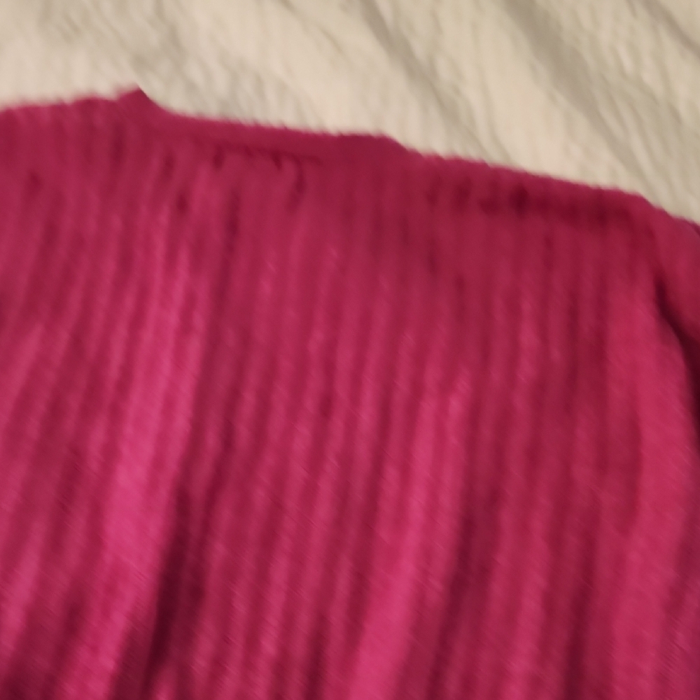 Pink Rose Women's Sweater - Vibrant Pink - Picture 9 of 13